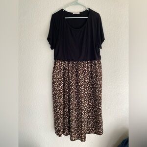 Pink Flowers Nursing Dress